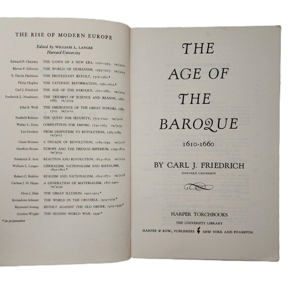 The Age of the Baroque 1610-1660 The Rise of Modern Europe 1952 by CJ Friedrich - Picture 4 of 9
